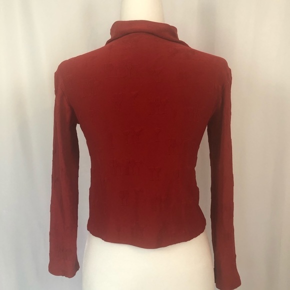 Body Con Second Skin Cocktail Print Shirt - Picture 5 of 9